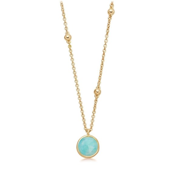 Astley Clarke amazonite necklace in gold vermeil, preloved - Picture 1 of 6